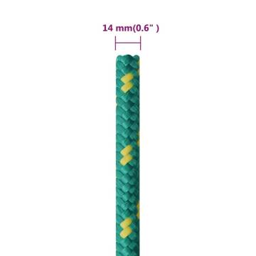 Boat Rope Green 14 mm 25 m Polypropylene | Durable & Versatile