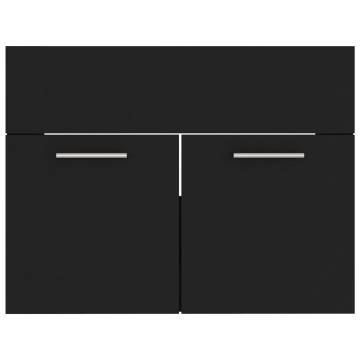 Sink Cabinet Black 60x38.5x46 cm - Stylish Bathroom Storage