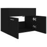 Sink Cabinet Black 60x38.5x46 cm - Stylish Bathroom Storage