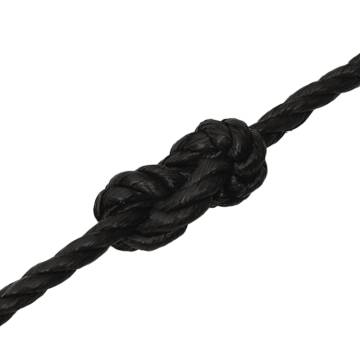 Durable Work Rope Black 20mm 100m Polypropylene | Hipo Market