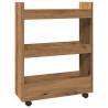 Narrow Storage Trolley 3 Tier - Artisian Oak | Hipo Market