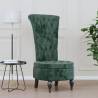  High Back Chair Dark Green Velvet Button Design Colour dark green Quantity in Package 1 