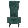 High Back Chair Dark Green Velvet Design | Hipo Market