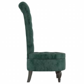 High Back Chair Dark Green Velvet Design | Hipo Market