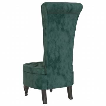 High Back Chair Dark Green Velvet Design | Hipo Market