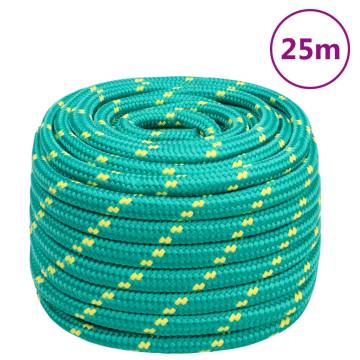 Boat Rope Green 20mm 25m Polypropylene for Sailing & Boating