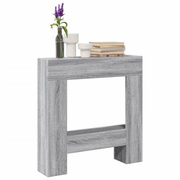 Fireplace Surround Grey Sonoma - Engineered Wood - 81x18x82 cm