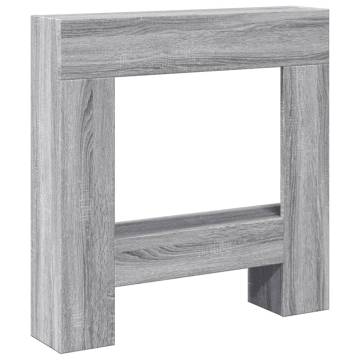 Fireplace Surround Grey Sonoma - Engineered Wood - 81x18x82 cm