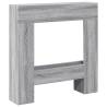 Fireplace Surround Grey Sonoma - Engineered Wood - 81x18x82 cm