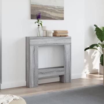 Fireplace Surround Grey Sonoma - Engineered Wood - 81x18x82 cm