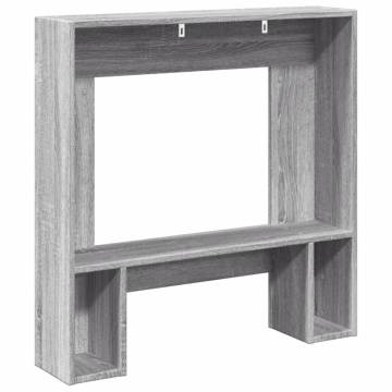 Fireplace Surround Grey Sonoma - Engineered Wood - 81x18x82 cm