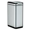 EKO Waste Bin Touch Bar Tina 30 L Matte Silver - Hipomarket