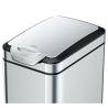 EKO Waste Bin Touch Bar Tina 30 L Matte Silver - Hipomarket