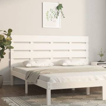 White Solid Pine Headboard 160x80 cm - Stylish Bedroom Design