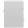 High Gloss White Sink Cabinet with Built-in Basin - Modern Design