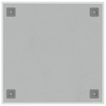 Wall-mounted Magnetic Board White 40x40 cm Tempered Glass