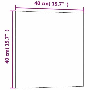 Wall-mounted Magnetic Board White 40x40 cm Tempered Glass