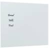 Wall-mounted Magnetic Board White 60x50 cm Tempered Glass