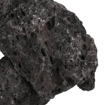 Volcanic Rocks 10 kg Black - Natural Aquarium & Landscaping Decor