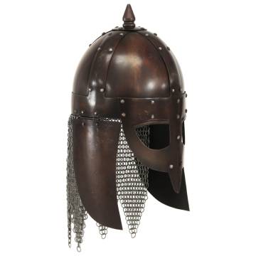 Viking Warrior Helmet Antique Replica | LARP Copper Steel