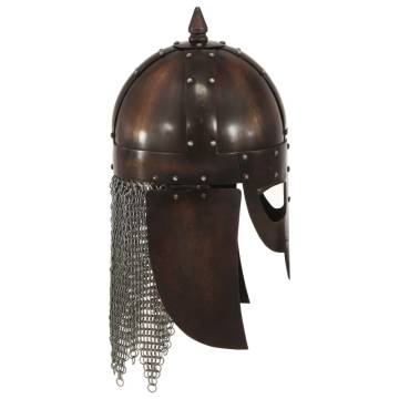 Viking Warrior Helmet Antique Replica | LARP Copper Steel