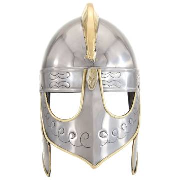 Beowulf Helmet Antique Replica | Silver Steel for LARP