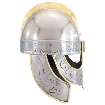 Beowulf Helmet Antique Replica | Silver Steel for LARP