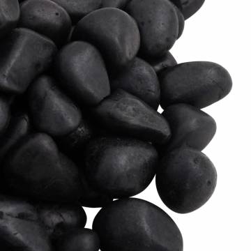 Polished Pebbles 10 kg Black 2-5 cm - Natural Decorative Stones