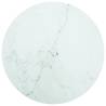  Table Top White Ø80x1 cm Tempered Glass with Marble Design Colour white Size Ø 80 cm Quantity in Package 1 