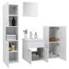 High Gloss White Bathroom Furniture Set | Stylish Storage