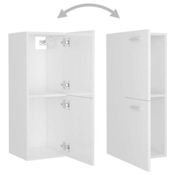 High Gloss White Bathroom Furniture Set | Stylish Storage