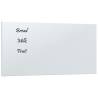 Wall-Mounted Magnetic Board White 40x20 cm - Tempered Glass