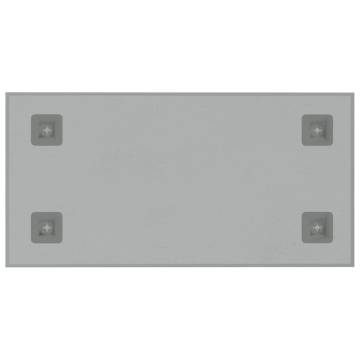 Wall-Mounted Magnetic Board White 40x20 cm - Tempered Glass