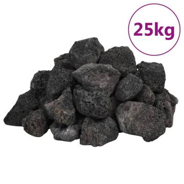 Volcanic Rocks 25 kg Black 3-5 cm | Enhance Your Aquarium