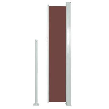 Patio Retractable Side Awning 160x500 cm Brown - Hipomarket