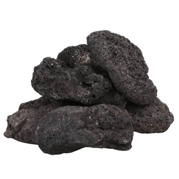 Volcanic Rocks 10 kg Black (10-30 cm) for Aquariums & Gardens