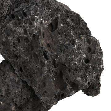 Volcanic Rocks 10 kg Black (10-30 cm) for Aquariums & Gardens