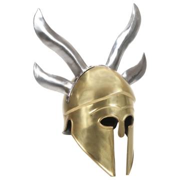 Greek Warrior Helmet Antique Replica | LARP Brass Steel