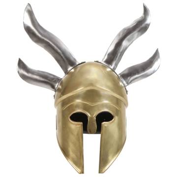 Greek Warrior Helmet Antique Replica | LARP Brass Steel