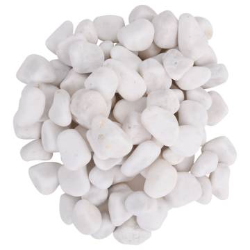 Polished Pebbles 25kg White 2-5cm - Natural & Decorative Stones