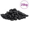 Polished Black Pebbles 25kg | Enhance Your Aquarium & Garden