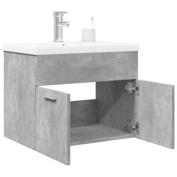 Bathroom Sink Cabinet with Basin - Concrete Grey Style