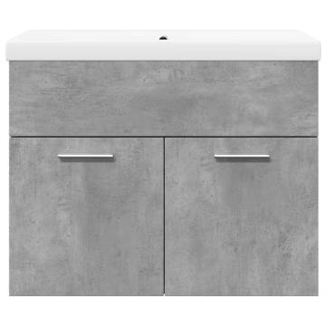 Bathroom Sink Cabinet with Basin - Concrete Grey Style