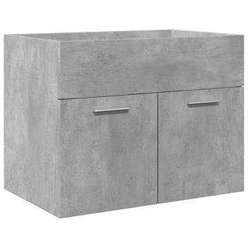 Bathroom Sink Cabinet with Basin - Concrete Grey Style