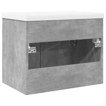 Bathroom Sink Cabinet with Basin - Concrete Grey Style