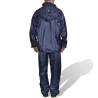 Men's Navy Blue 2-Piece Rain Suit with Hood XL - HipoMarket