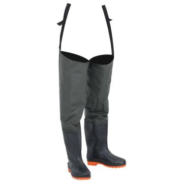 Durable Dark Green Hip Waders Size 40 | HipoMarket UK