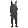 Durable Chest Waders with Boots - Size 42 - Dark Green