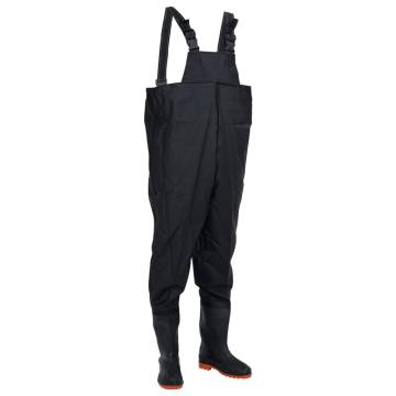 Chest Waders with Boots Black Size 38 - Durable & Versatile