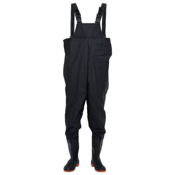 Chest Waders with Boots Black Size 38 - Durable & Versatile